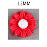 12MM sunflower Resin snap button charms