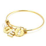Mother's Day Love 26 Letter Stainless Steel Shell Bracelet