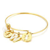 Mother's Day Love 26 Letter Stainless Steel Shell Bracelet