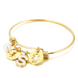 Mother's Day Love 26 Letter Stainless Steel Shell Bracelet
