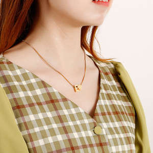 Valentine's Day Stainless Steel Love 26 Letter Drawable Necklace