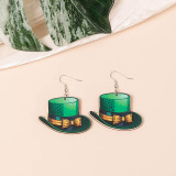 Irish St. Patrick's Day themed wooden earrings