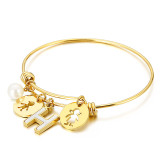 Mother's Day Love 26 Letter Stainless Steel Shell Bracelet