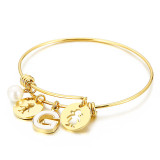 Mother's Day Love 26 Letter Stainless Steel Shell Bracelet