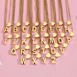 Valentine's Day Stainless Steel Love 26 Letter Drawable Necklace