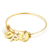 Mother's Day Love 26 Letter Stainless Steel Shell Bracelet