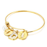 Mother's Day Love 26 Letter Stainless Steel Shell Bracelet