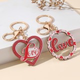 Valentine's Day Love English Wooden Keychain Couple Pendant