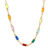 Colored gemstone crystal necklace anklet bracelet