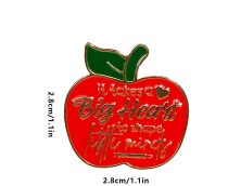Teacher's Day apple English letter creative alloy brooch shirt collar accessory pins