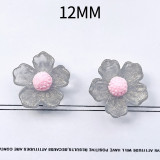 12MM flower Resin snap button charms
