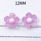 12MM flower Resin snap button charms