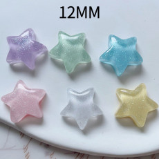 12MM star Resin snap button charms