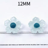 12MM flower Resin snap button charms
