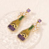 Carnival Wine Bottle Earrings