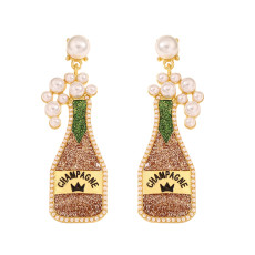 Carnival Wine Bottle Earrings