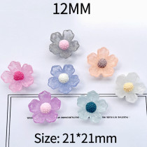 12MM flower Resin snap button charms