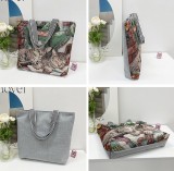 Retro Embroidered Cat and Dog One Shoulder Large Capacity Bag