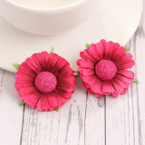 Handwoven Lafite Sunflower Earrings