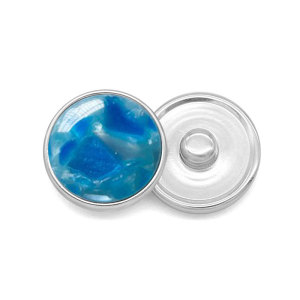 20MM  Dotted crushed shell resin snap button charms