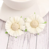 Handwoven Lafite Sunflower Earrings