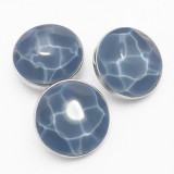 20MM Water ripple geometric circular resin snap button charms