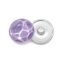 20MM Water ripple geometric circular resin snap button charms