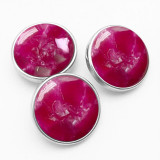 20MM  Dotted crushed shell resin snap button charms