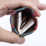 Cork environmentally friendly material with ethnic style characteristics, small and exquisite zero wallet, high-definition digital printed square pattern zero wallet