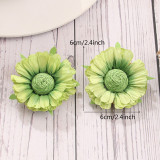 Handwoven Lafite Sunflower Earrings