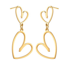 Valentine's Day stainless steel love earrings