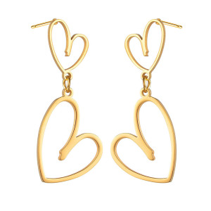 Valentine's Day stainless steel love earrings