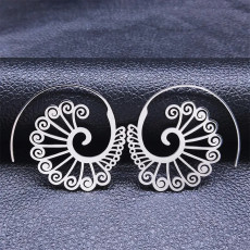 stainless steel Hollow carving earrings
