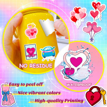 50 Love Valentine's Day Stickers Cartoon INS Sweet Valentine's Day Love LOVE Romantic Love Graffiti Waterproof Stickers