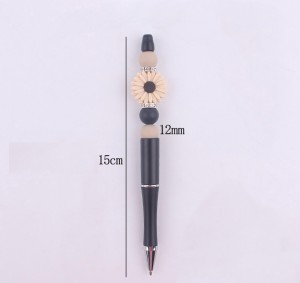 Daisy Flower Silicone Beads Colored Plastic Beads Writing Neutral Pen