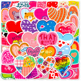 50 Love Valentine's Day Stickers Cartoon INS Sweet Valentine's Day Love LOVE Romantic Love Graffiti Waterproof Stickers