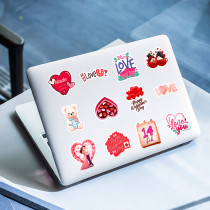 50 Love Valentine's Day Stickers Cartoon INS Sweet Valentine's Day Love LOVE Romantic Love Graffiti Waterproof Stickers