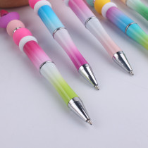 Valentine's Day Love silicone bead colored plastic bead writing neutral pen