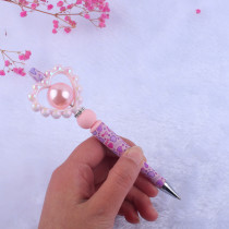 Valentine's Day Love Silicone Beads Colored Plastic Beads Writing Neutral Pen