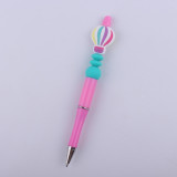 Hot air balloon silicone bead colored plastic bead writing neutral pen