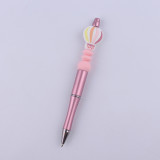 Hot air balloon silicone bead colored plastic bead writing neutral pen