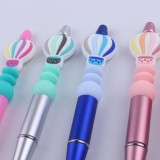 Hot air balloon silicone bead colored plastic bead writing neutral pen
