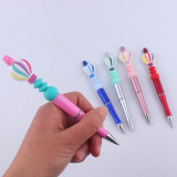 Hot air balloon silicone bead colored plastic bead writing neutral pen