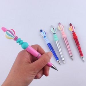 Hot air balloon silicone bead colored plastic bead writing neutral pen