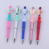 Hot air balloon silicone bead colored plastic bead writing neutral pen
