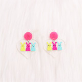 Valentine's Day Easter Transparent Love Rabbit Earrings