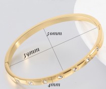 Stainless steel square diamond bracelet