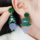St. Patrick's Clover Beer Earrings