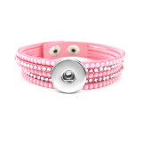 Korean velvet multi-layer crystal hot diamond wrapped bracelet fit 18mm snap button jewelry