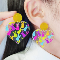 Valentine's Day Easter Transparent Love Rabbit Earrings